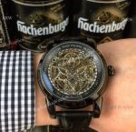 Solid Black Patek Philippe Skeleton Tourbillon Watch New Replica
